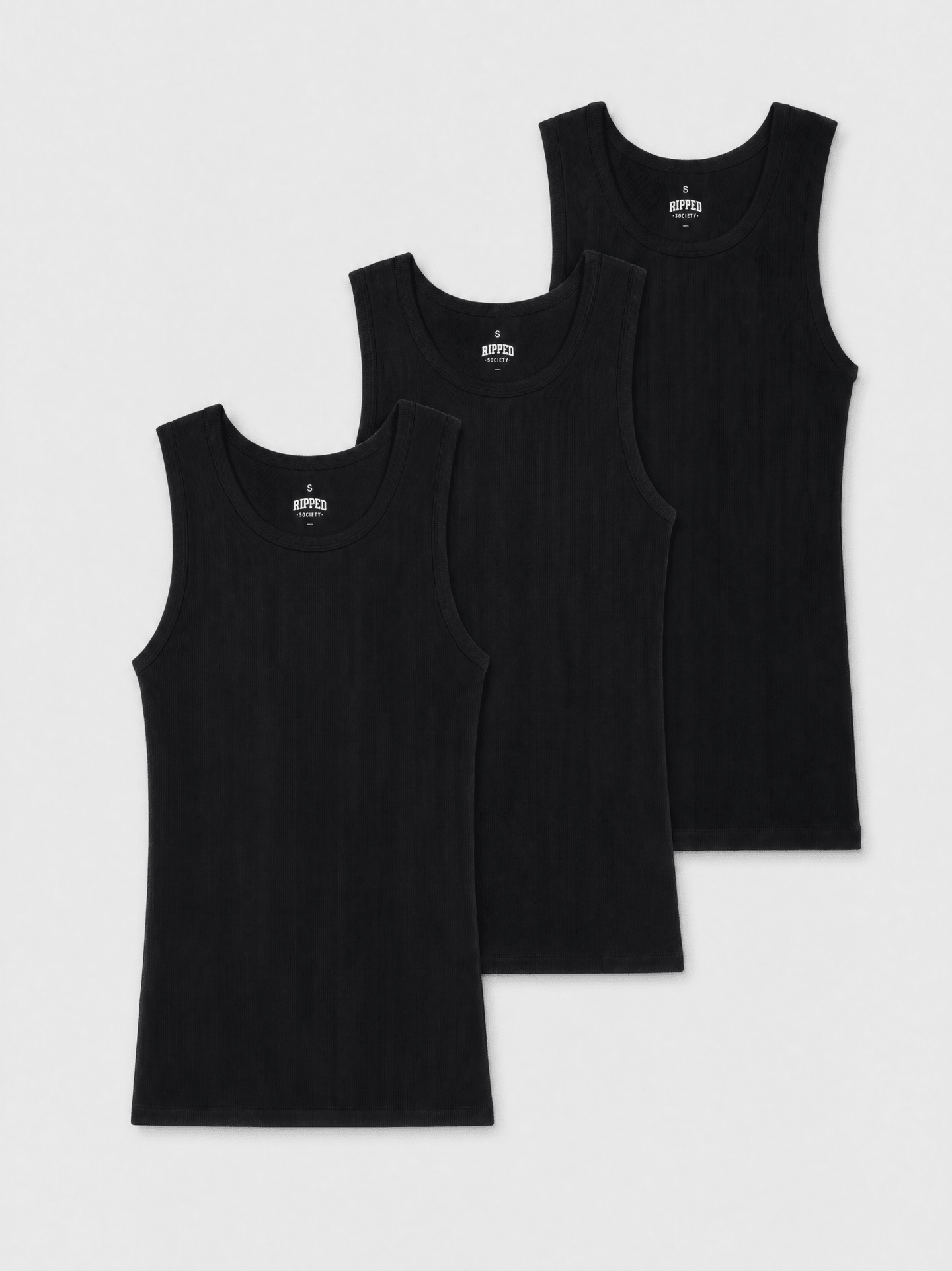 Premium Athletic Fitted Tank 3 Pack - Ripped Society