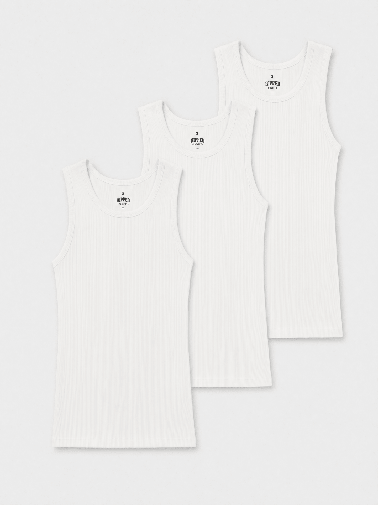 Premium Athletic Fitted Tank 3 Pack - Ripped Society