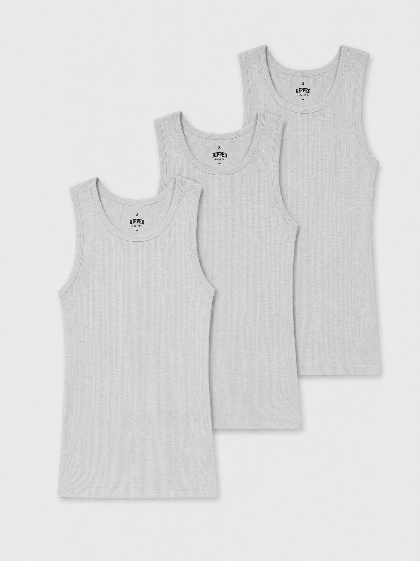 Premium Athletic Fitted Tank 3 Pack - Ripped Society